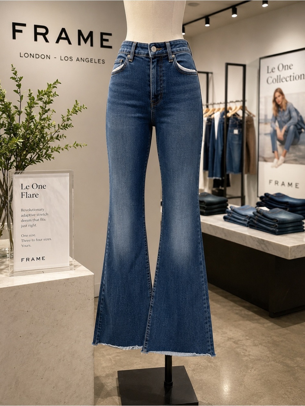 FRAME Le One Flare Hanbury Adaptive Stretch Jeans Size Fits 30-34